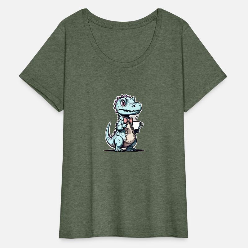 Cute Dino with Coffee