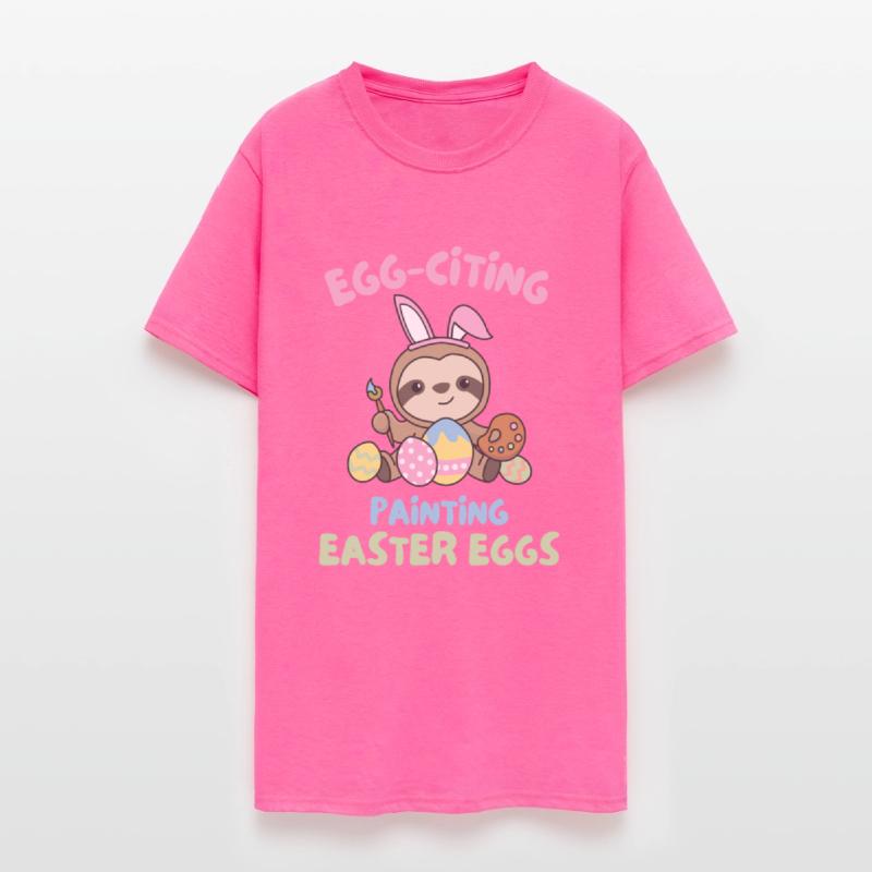 Cute Faultiere For Easter With Easter Eggs