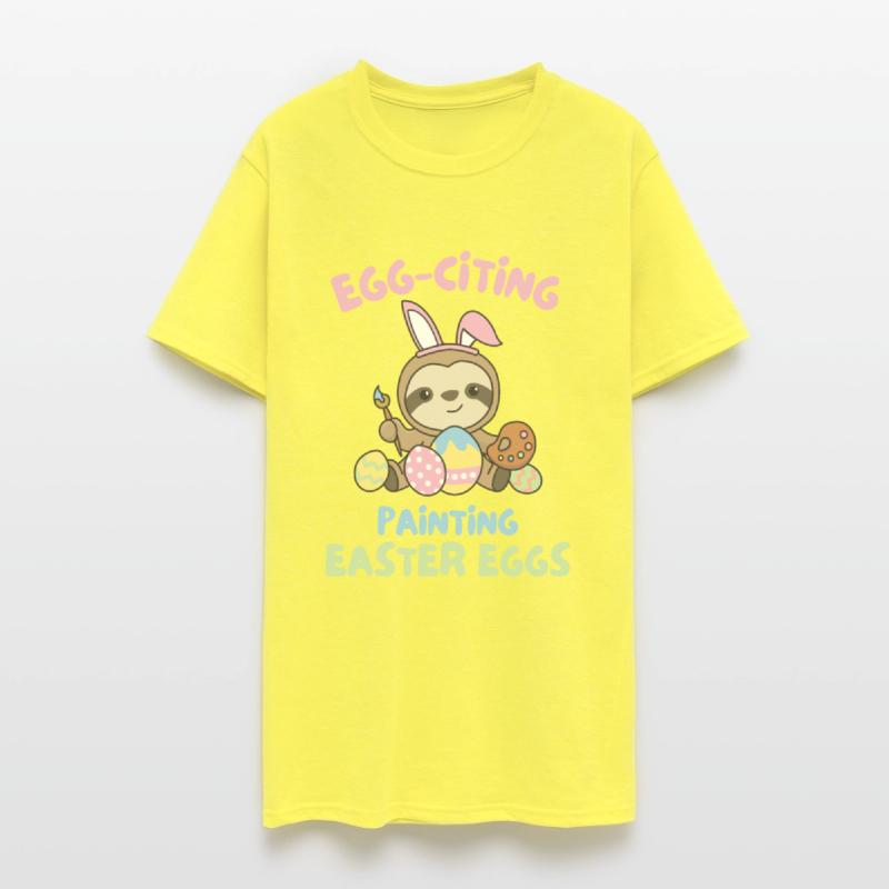 Cute Faultiere For Easter With Easter Eggs