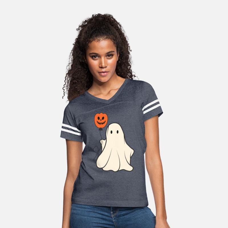 Cute ghost with pumpkin balloon!