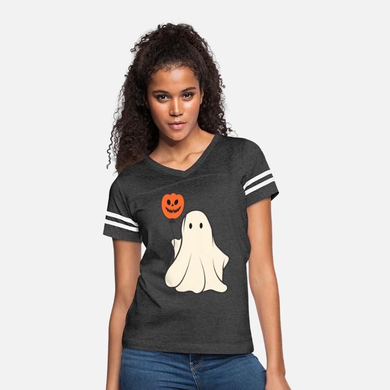 Cute ghost with pumpkin balloon!