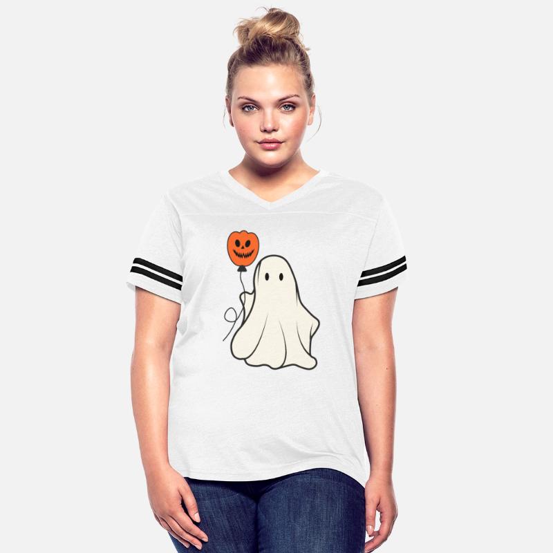 Cute ghost with pumpkin balloon!