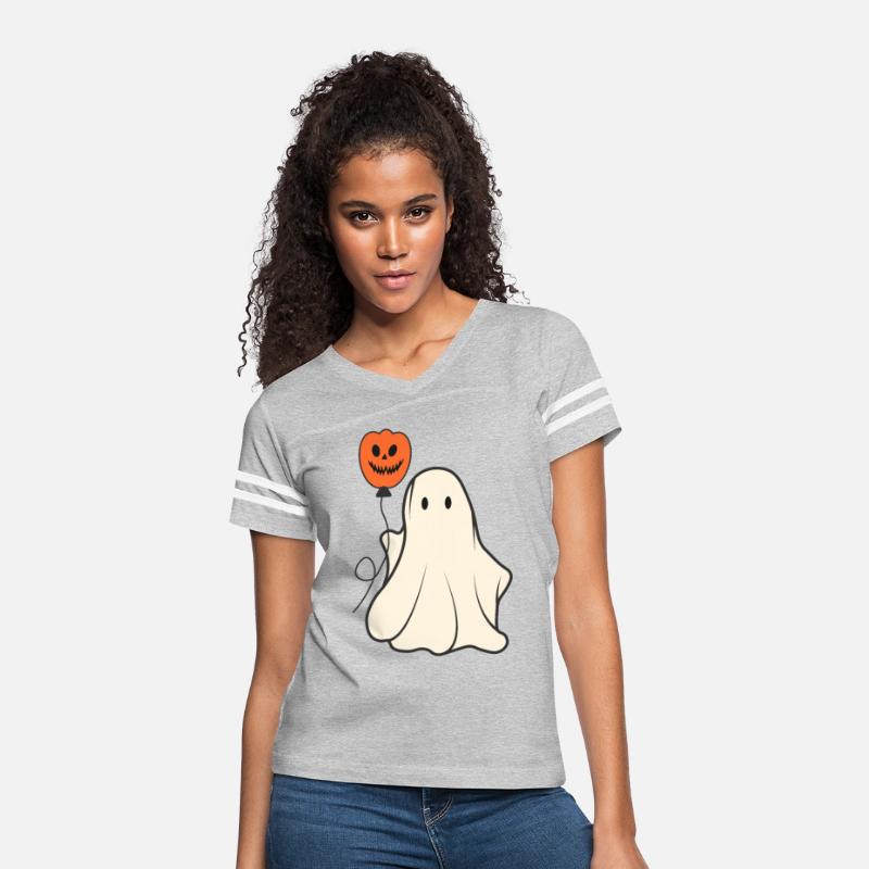 Cute ghost with pumpkin balloon!