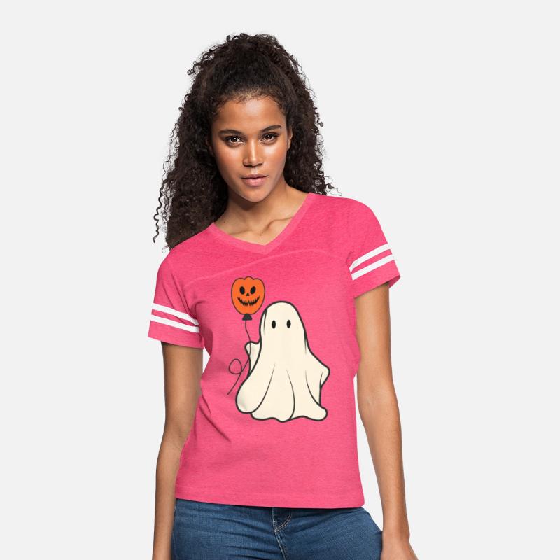 Cute ghost with pumpkin balloon!