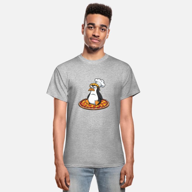 Cute penguin chef pizza cartoon clumsy
