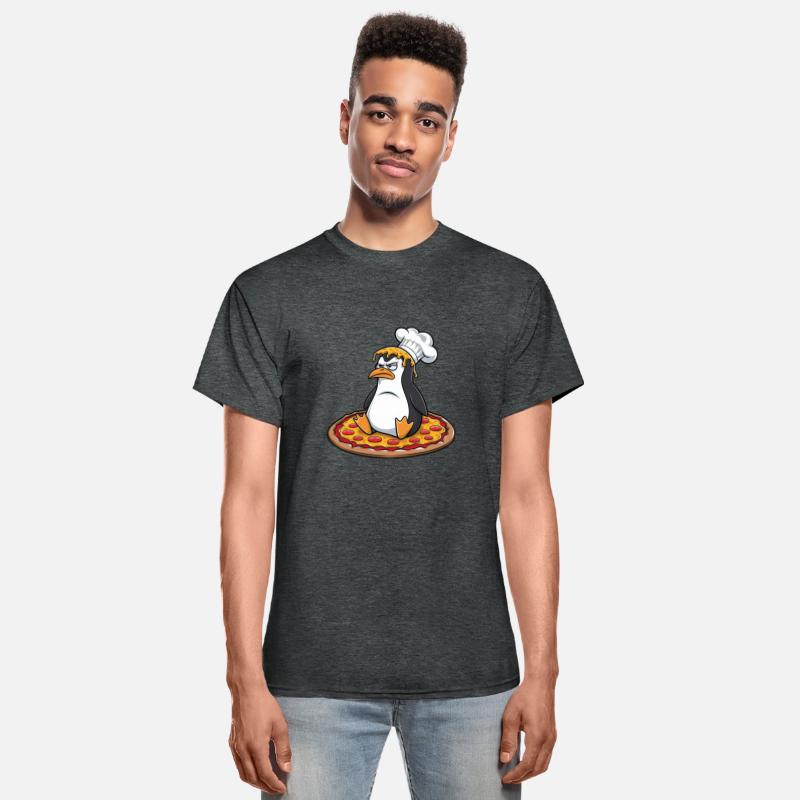Cute penguin chef pizza cartoon clumsy