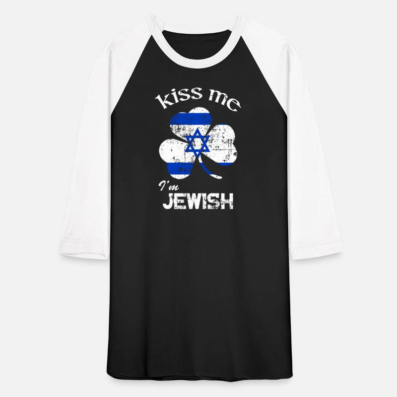 Distress Kiss Me I'M Jewish St Patrick'S Day