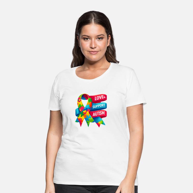 Diverse Hands with Puzzle Piece "Support Autism"