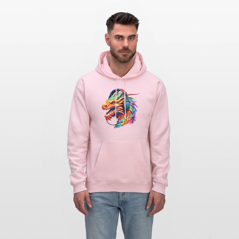 Dragon in headphones