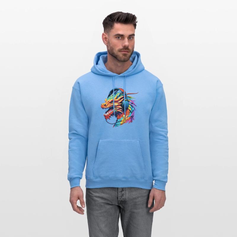 Dragon in headphones