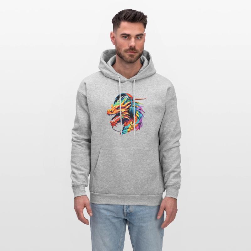 Dragon in headphones