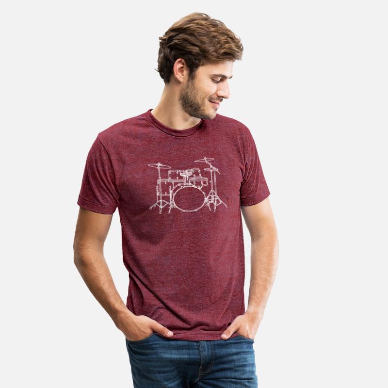 Drummer Drum Set Outline T Shirt