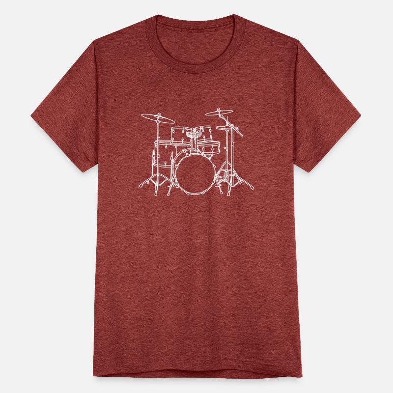 Drummer Drum Set Outline T Shirt