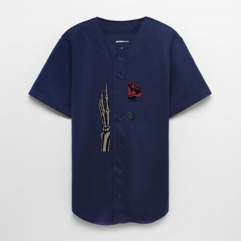 Edgy Skeleton Hand Holding a Rose