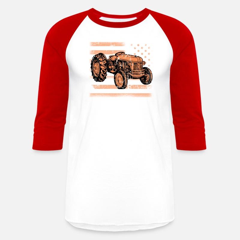 Farm Farmer Rancher Drive US American Flag Tractor