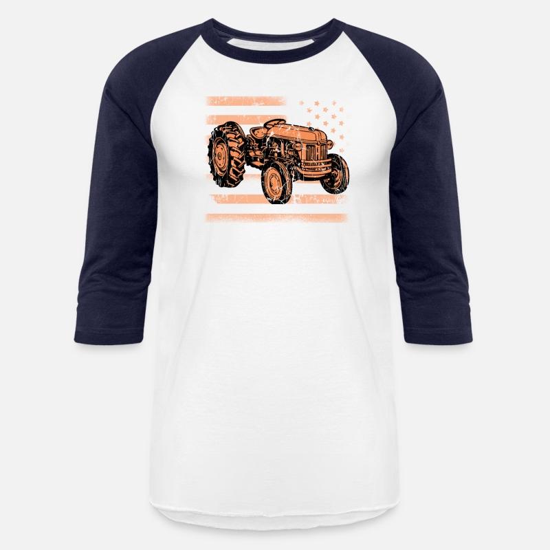 Farm Farmer Rancher Drive US American Flag Tractor