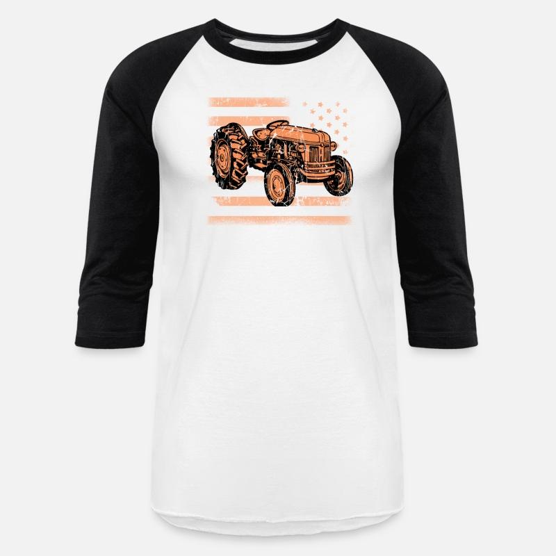 Farm Farmer Rancher Drive US American Flag Tractor