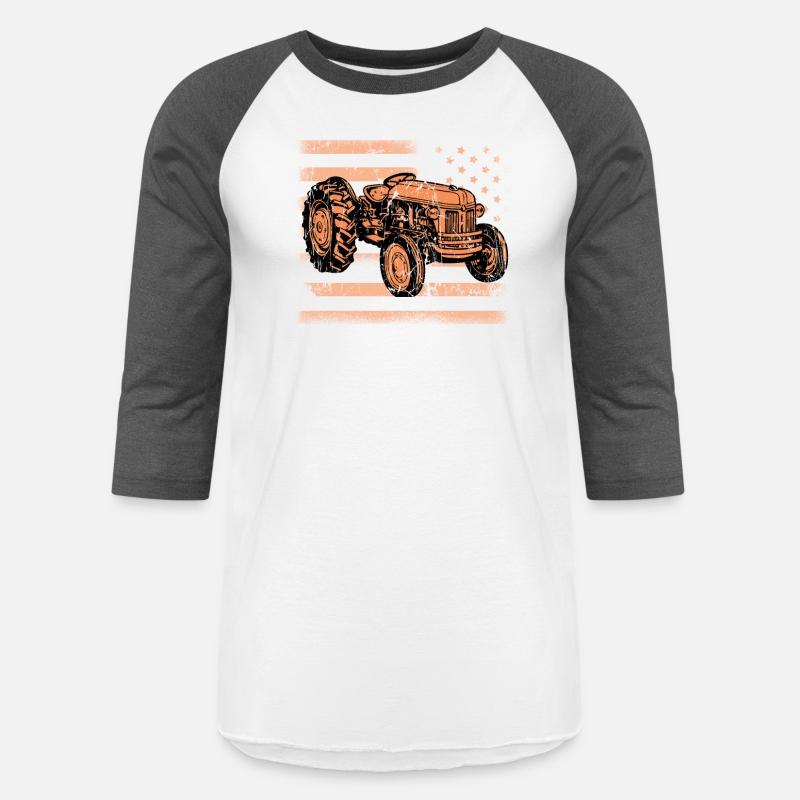 Farm Farmer Rancher Drive US American Flag Tractor