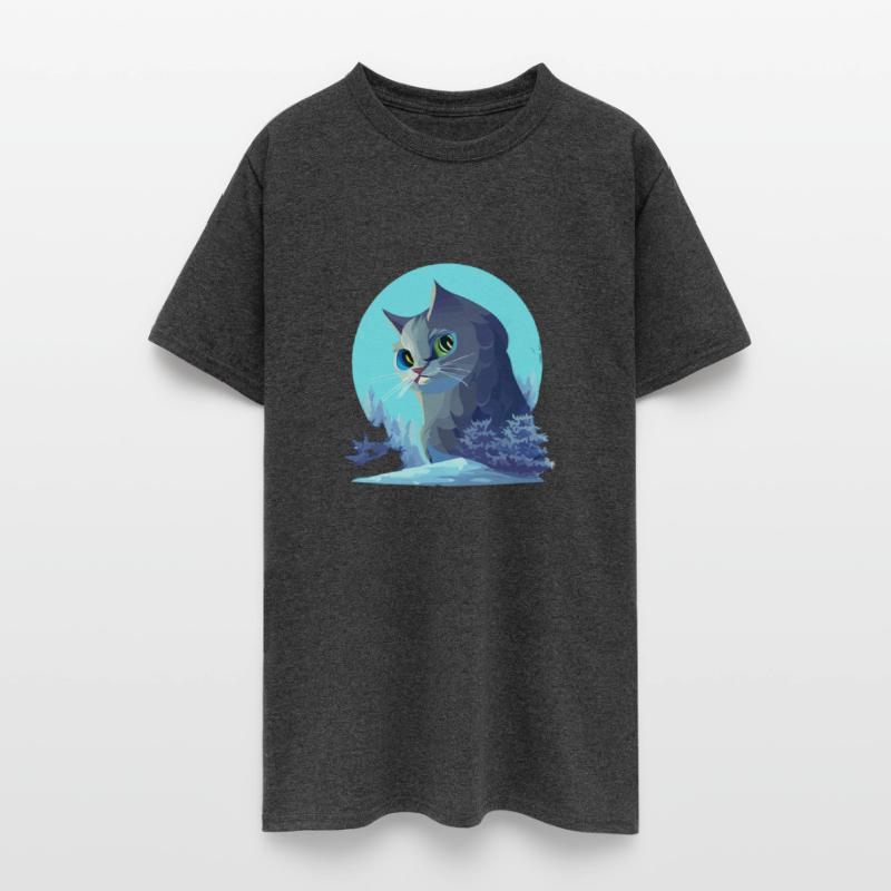 Fluffy Cat Winter Landscape