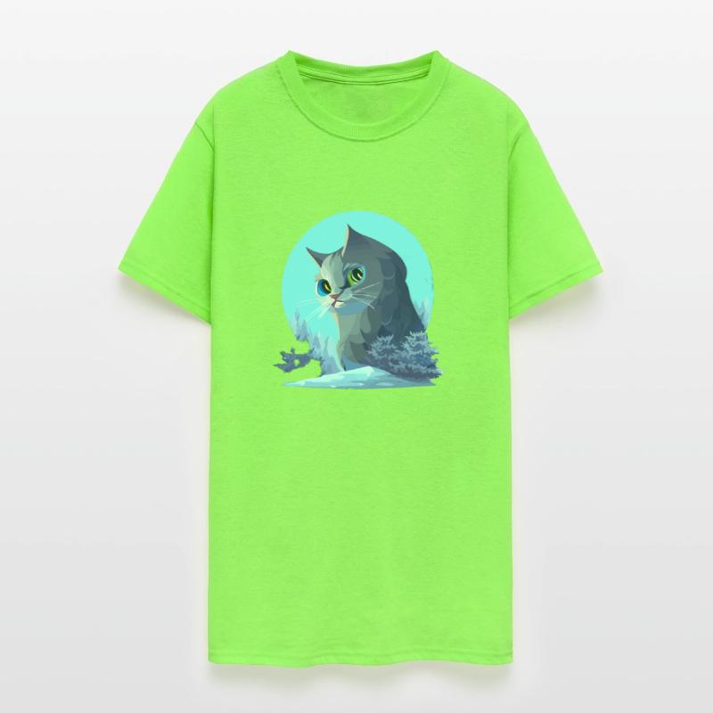 Fluffy Cat Winter Landscape