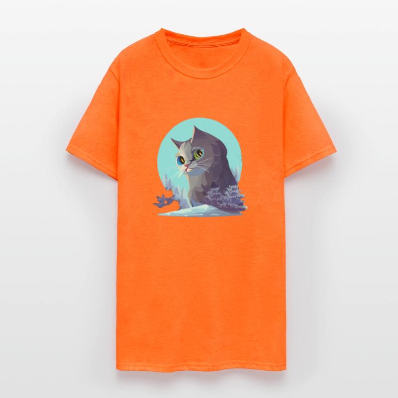 Fluffy Cat Winter Landscape