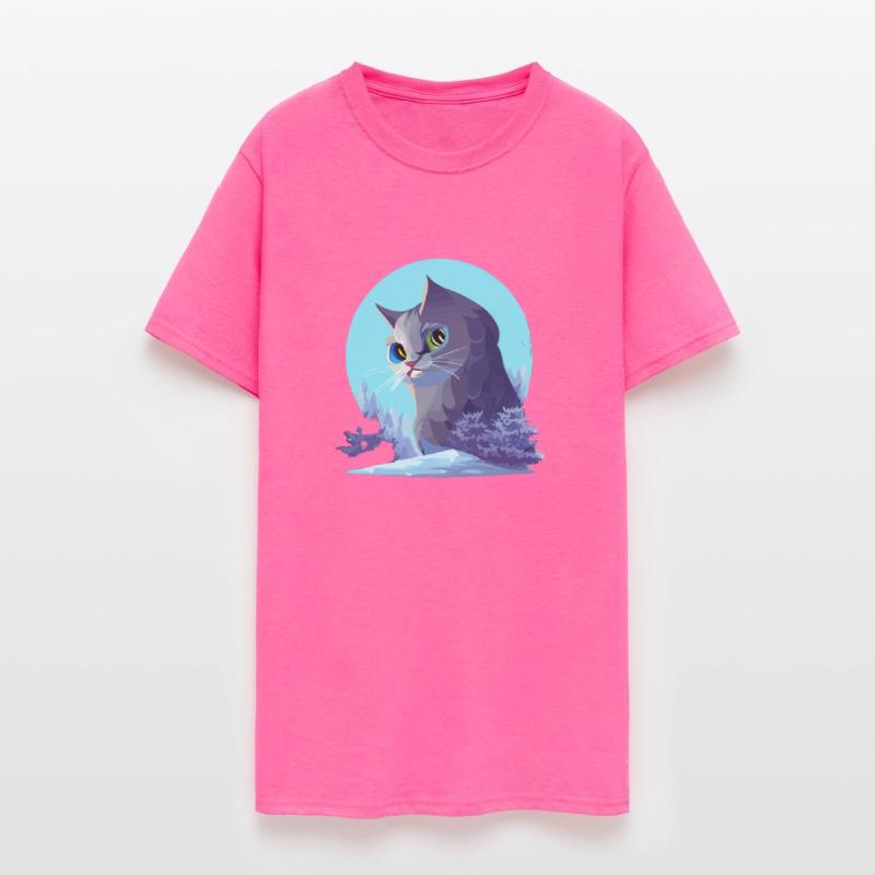 Fluffy Cat Winter Landscape