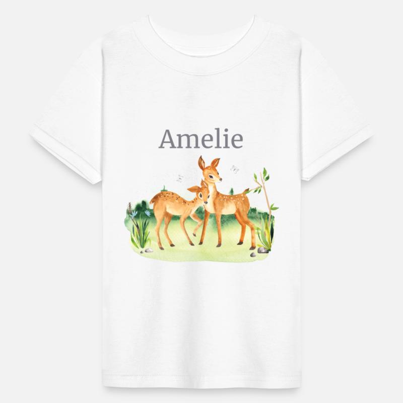 Forest Animal Deer Flowers Name Amelie