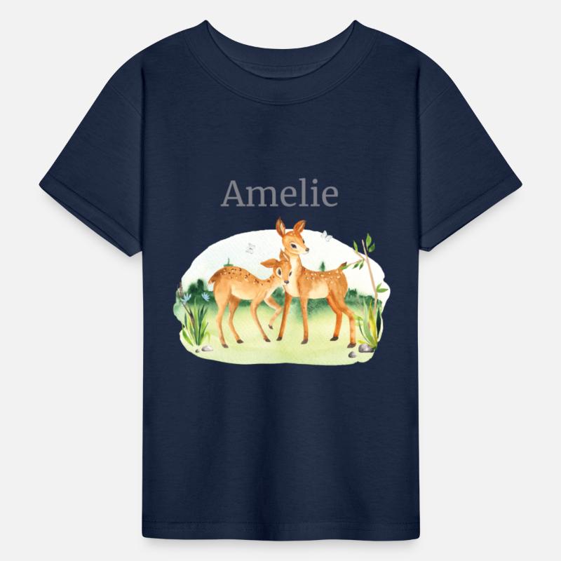 Forest Animal Deer Flowers Name Amelie