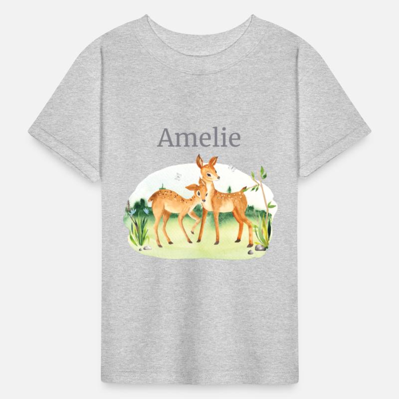 Forest Animal Deer Flowers Name Amelie