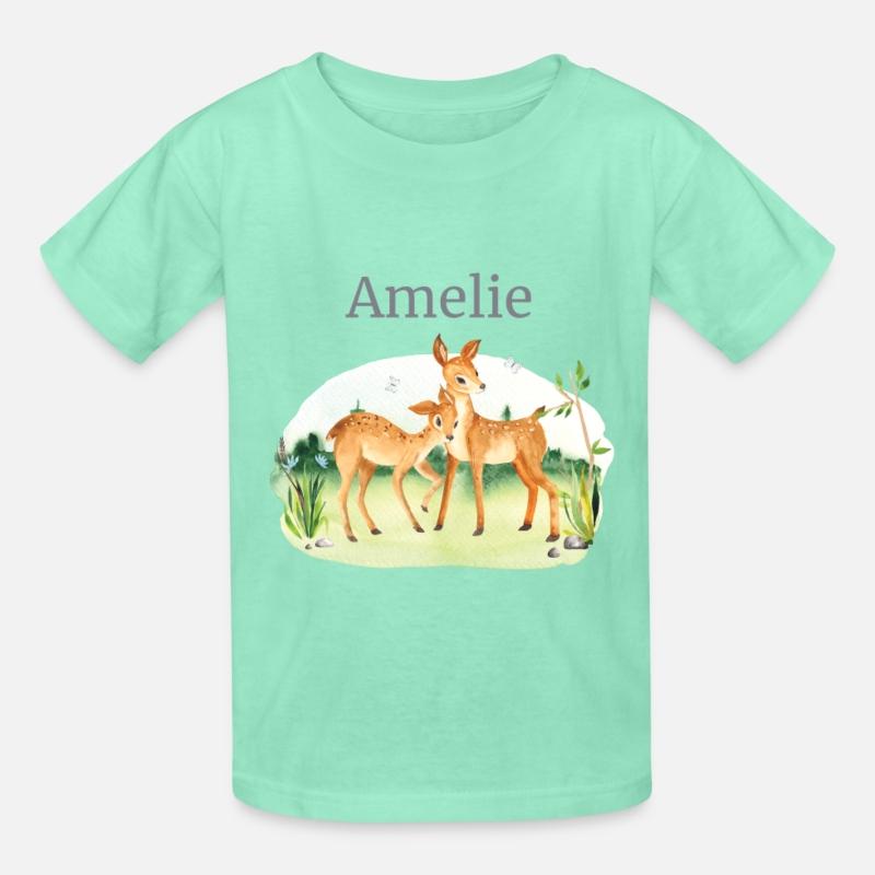 Forest Animal Deer Flowers Name Amelie