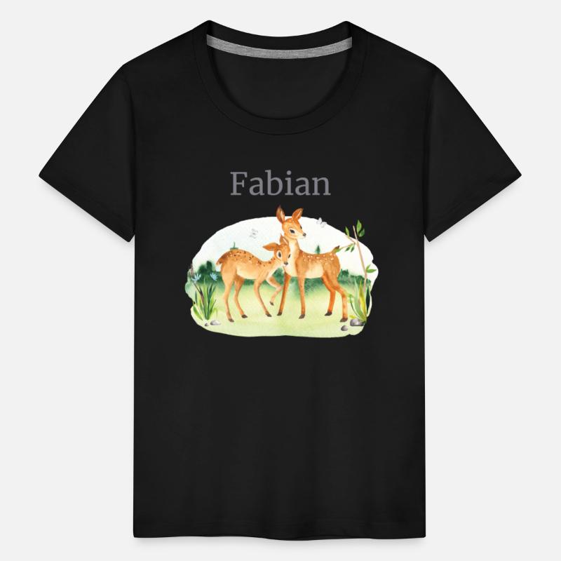 Forest Animal Deer Flowers Name Fabian