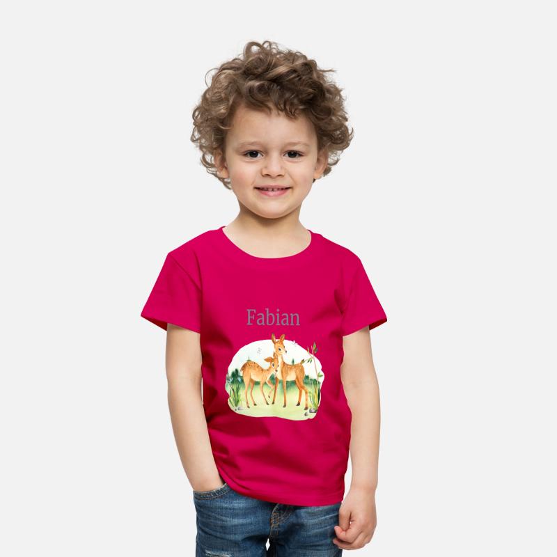 Forest Animal Deer Flowers Name Fabian