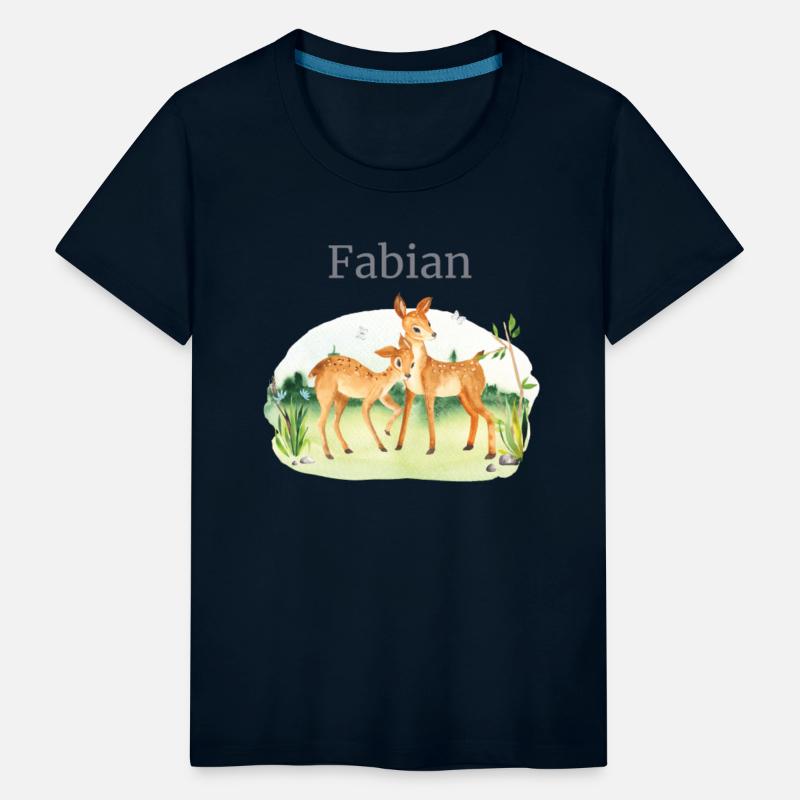 Forest Animal Deer Flowers Name Fabian
