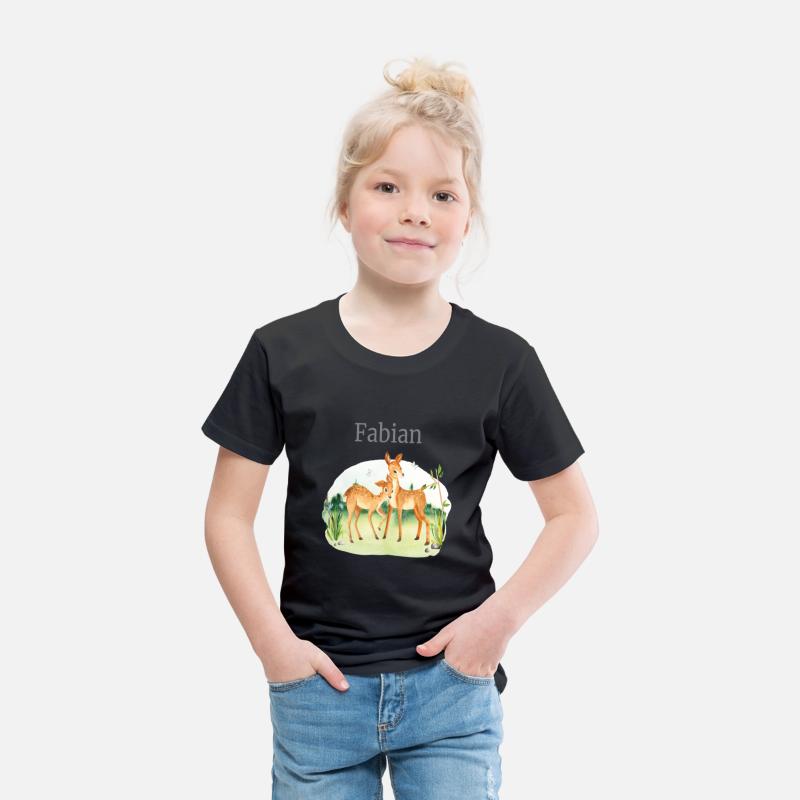 Forest Animal Deer Flowers Name Fabian