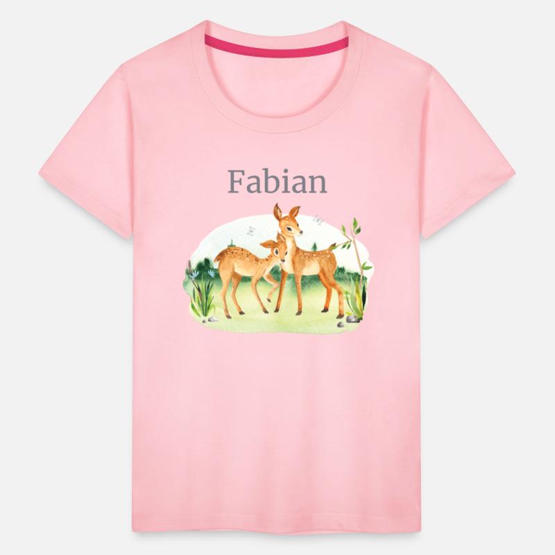 Forest Animal Deer Flowers Name Fabian