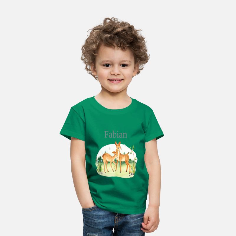 Forest Animal Deer Flowers Name Fabian