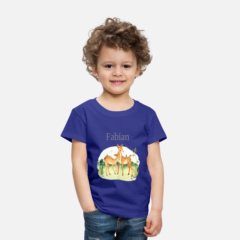 Forest Animal Deer Flowers Name Fabian