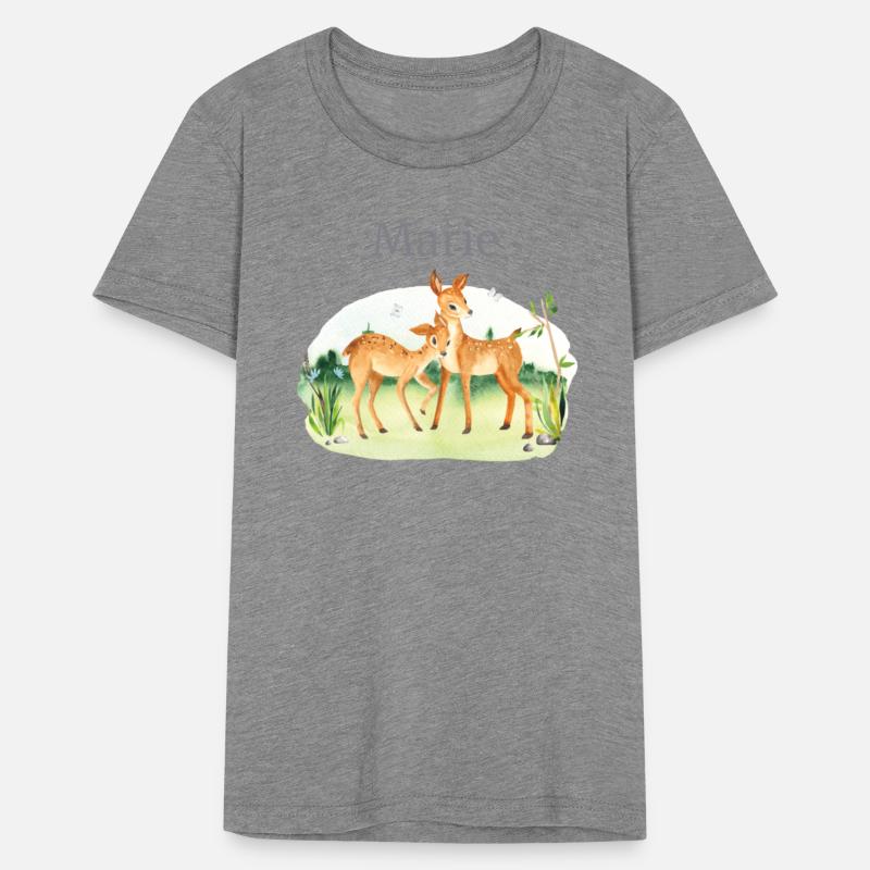 Forest Animal Deer Flowers Name Marie