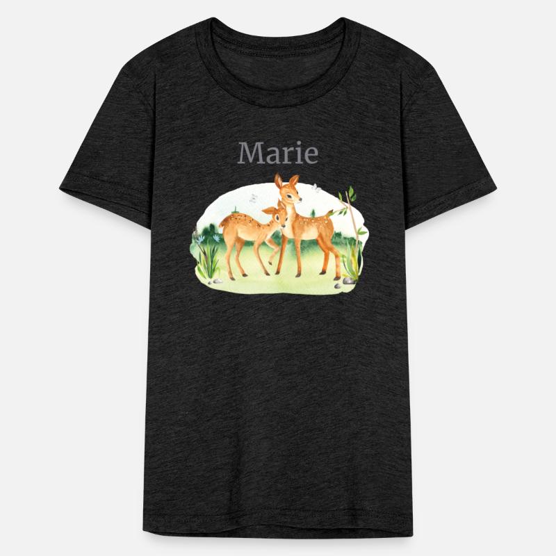 Forest Animal Deer Flowers Name Marie