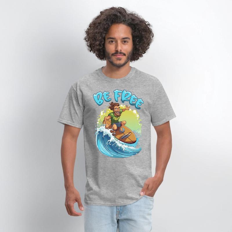 Funny Hippie with a Surfboard - Surfer
