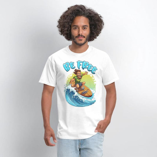 Funny Hippie with a Surfboard - Surfer
