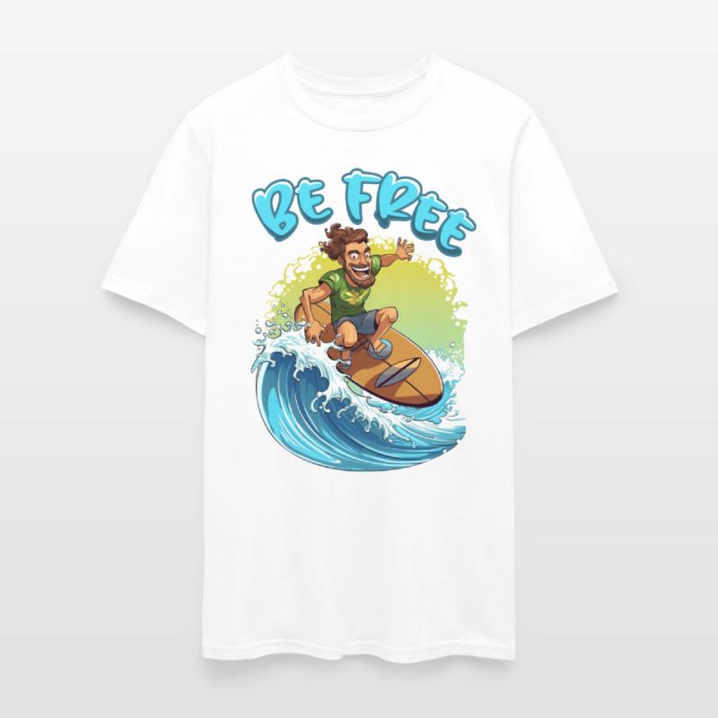 Funny Hippie with a Surfboard - Surfer