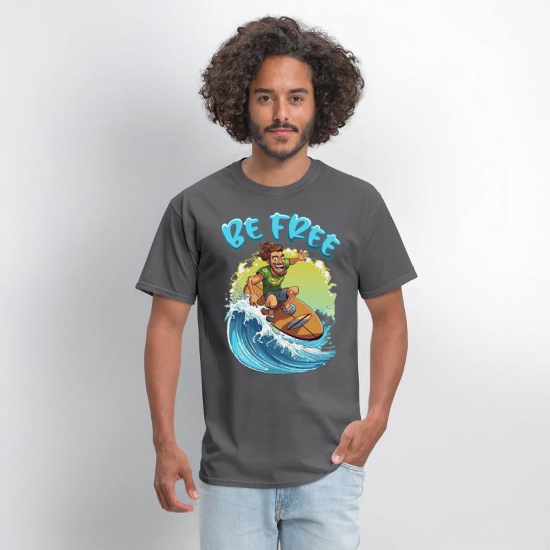 Funny Hippie with a Surfboard - Surfer