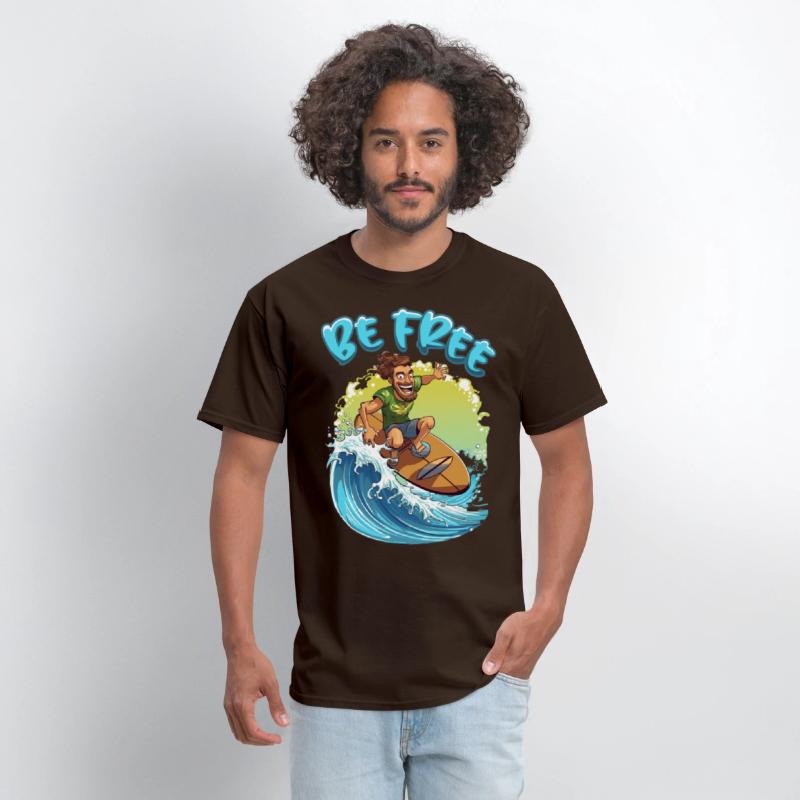 Funny Hippie with a Surfboard - Surfer