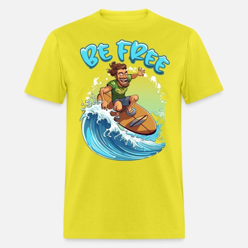 Funny Hippie with a Surfboard - Surfer