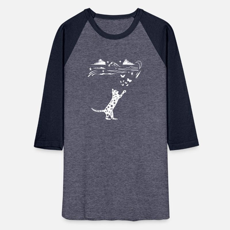 Funny Minimalist Floral Cat Playing With Butterfly