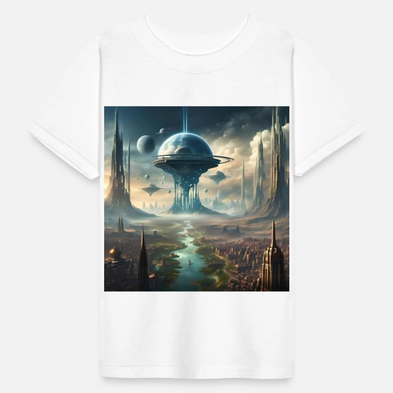 Futuristic Sci-Fi City Tower Design Alien Planet