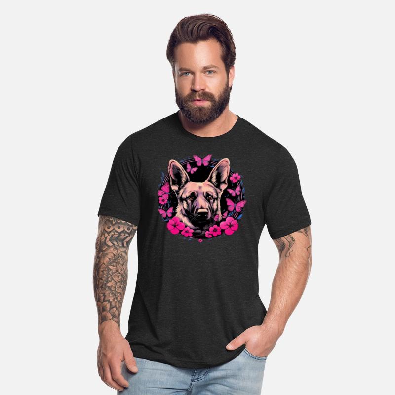 German Shepherd Funny Dog Girlie Style Pink