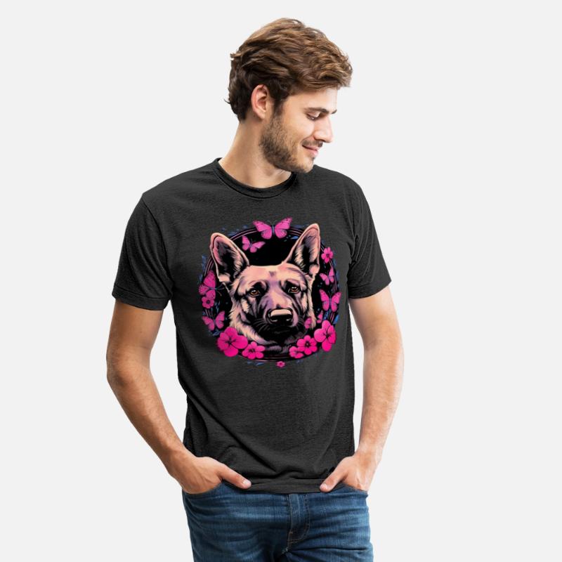 German Shepherd Funny Dog Girlie Style Pink