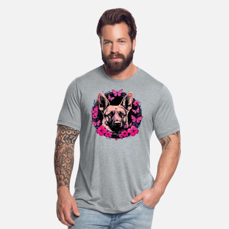 German Shepherd Funny Dog Girlie Style Pink
